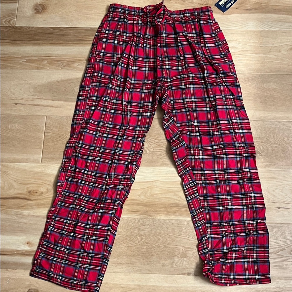 Red Plaid Men's pajama pants